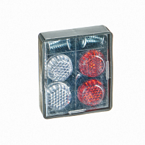 Болт саморез номера с катафотом КРАСНО-БЕЛЫЕ 4шт 9348